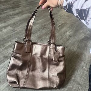 Coach Soho Metallic Leather tote shoulder bag